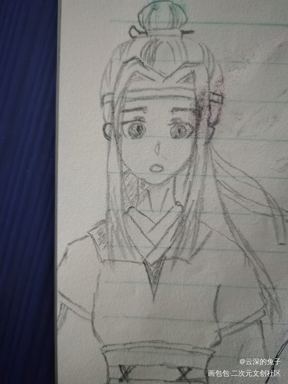 忘羡（临摹）_魔道祖师忘羡蓝忘机魏无羡绘画作品