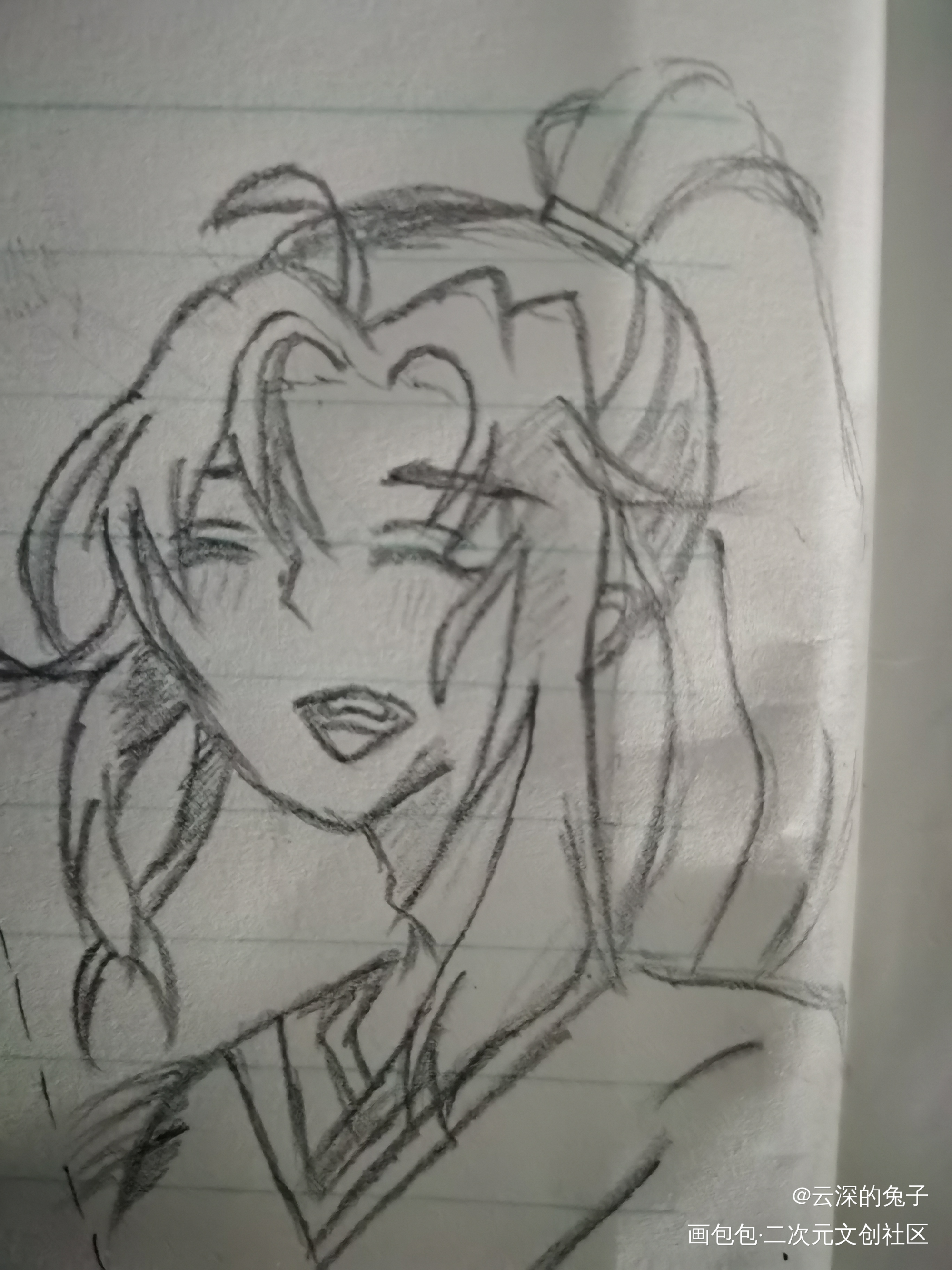 忘羡（临摹）_魔道祖师忘羡蓝忘机魏无羡绘画作品
