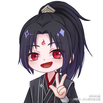 q版冰河_洛冰河穿书自救指南人渣反派自救系统头像古风q版绘画作品