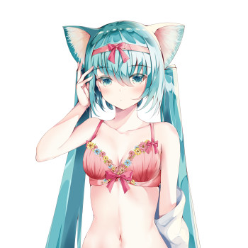 魅惑の下着_约稿可爱板绘初音miku初音未来初音日系内衣同人高质量