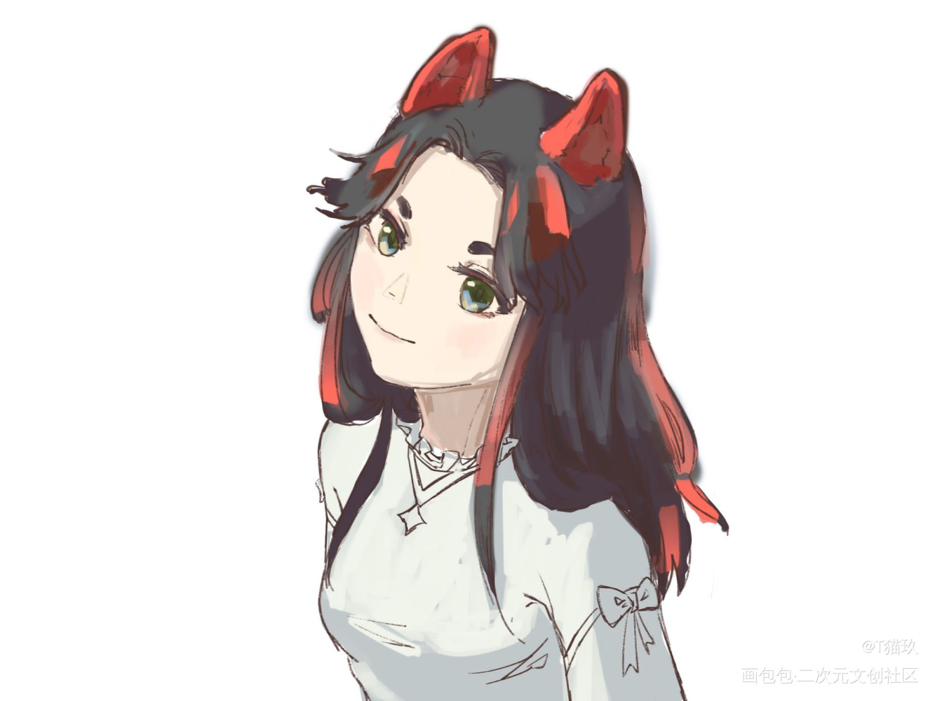 嘿嘿嘿_立绘厚涂平涂板写绘画作品
