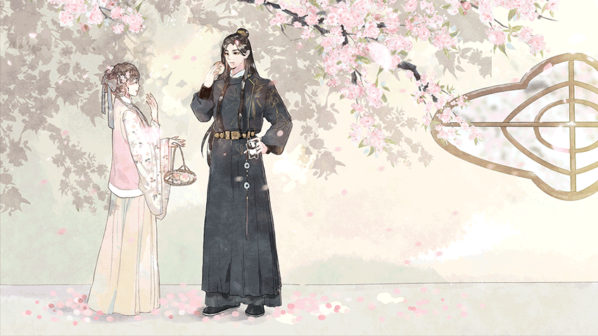 无可奈何花落去，似曾相识燕归来_古风插画原创绘画作品