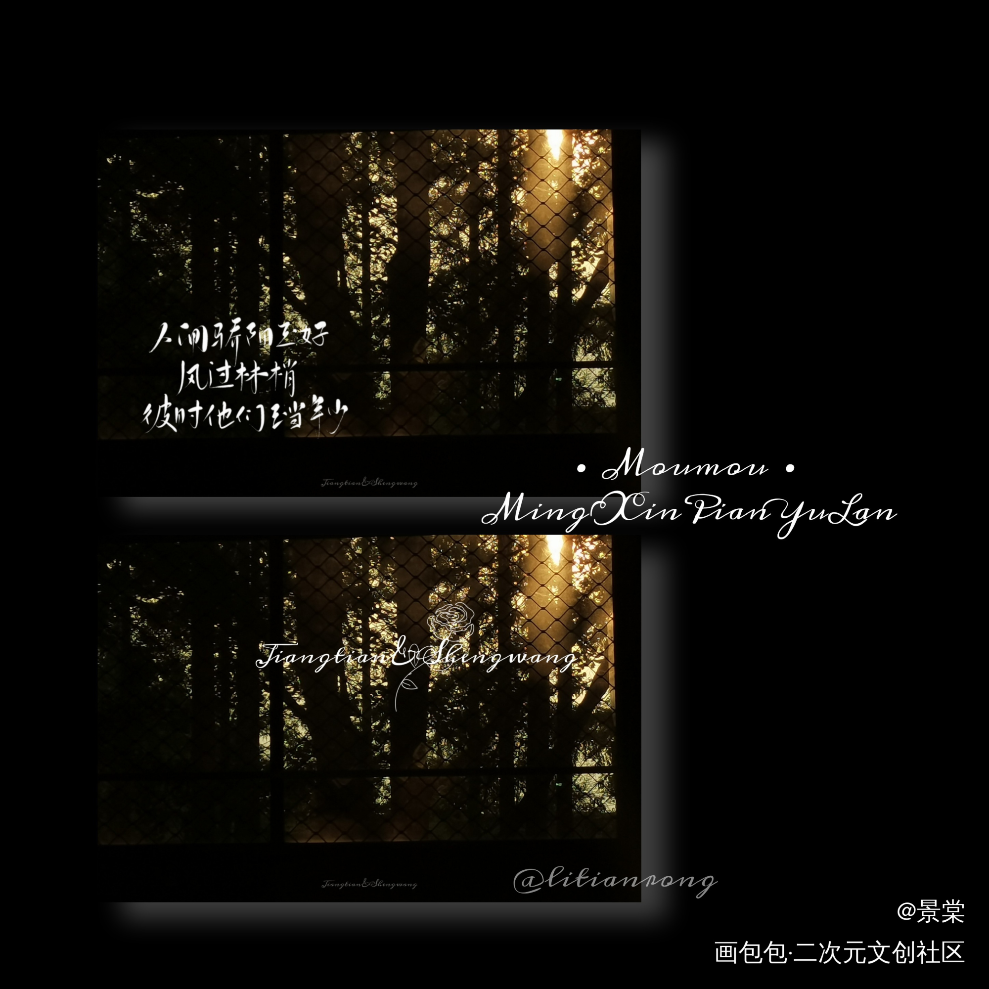 某某明信片_某某添望板写绘画作品