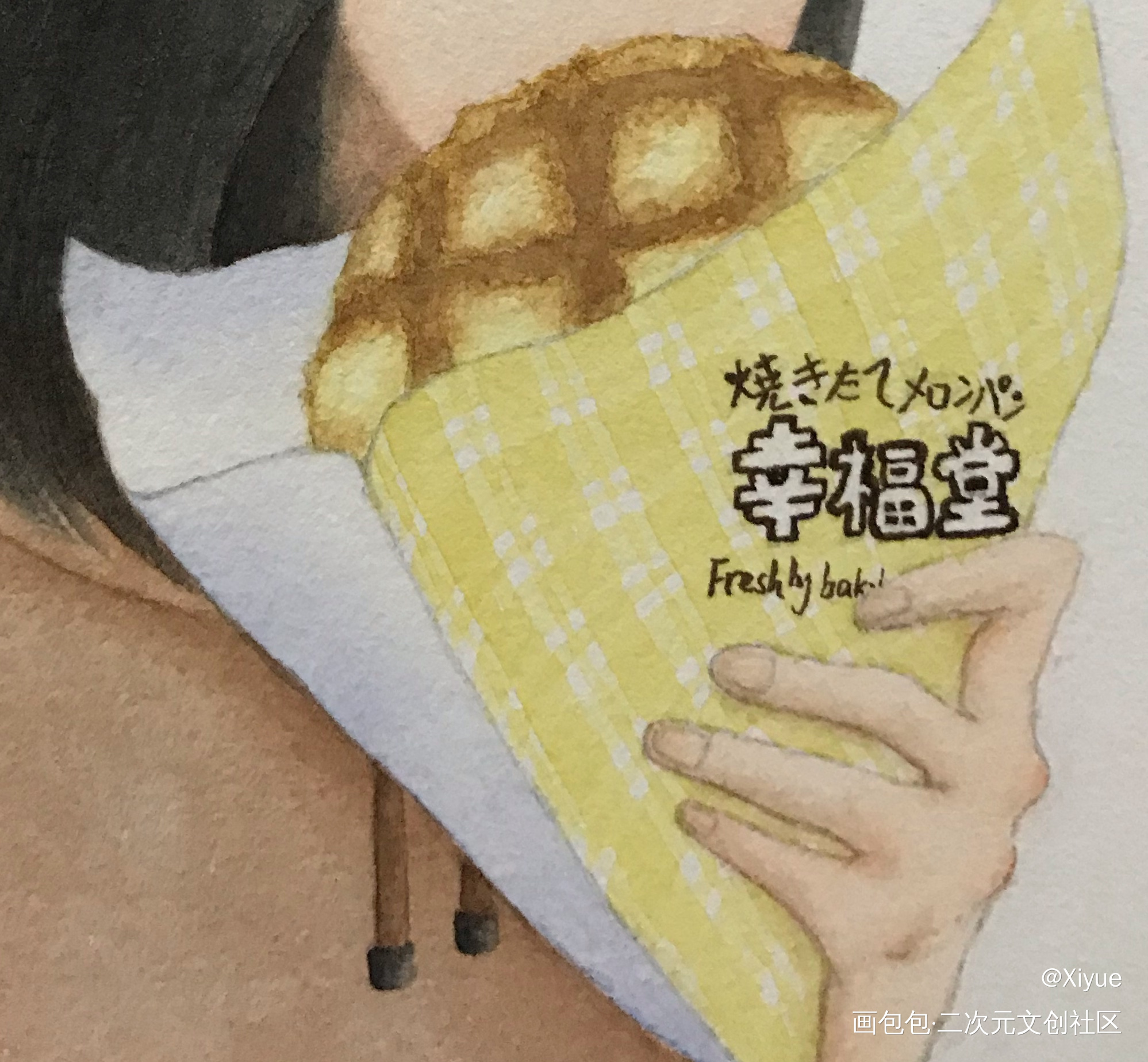 朋友生日给她画的～_手绘水彩绘画作品