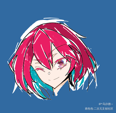 摸鱼_指绘绘画作品