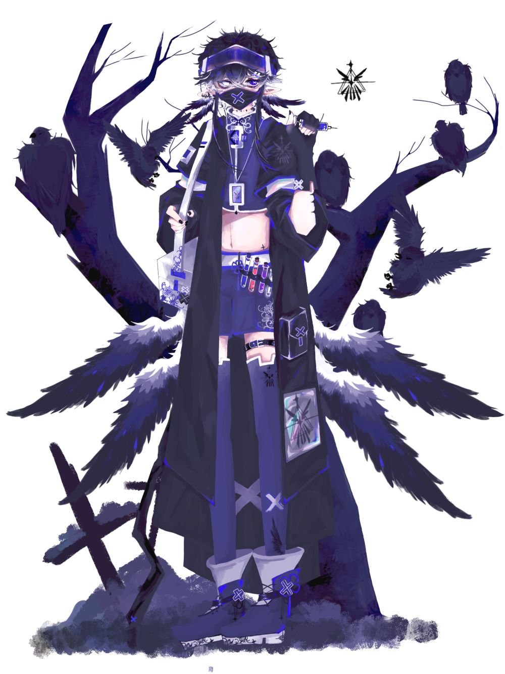 小渡鸦来啦_oc绘画作品
