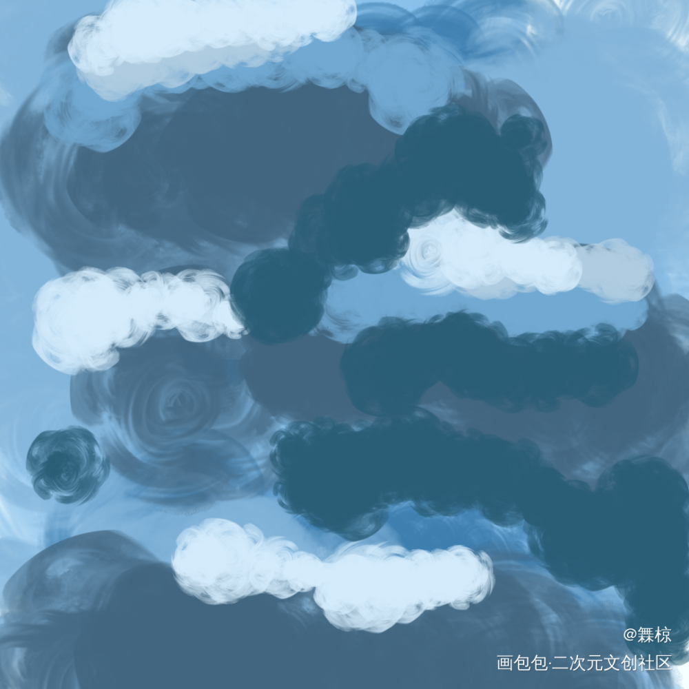 这是一片云_平涂绘画作品