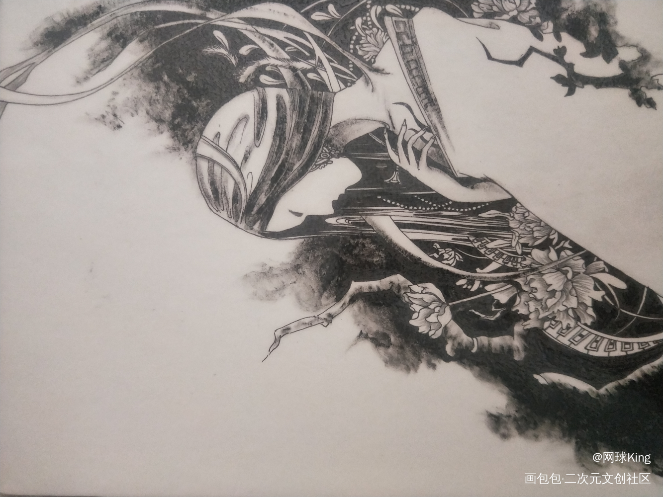 无脸妖姬_手绘古风绘画作品