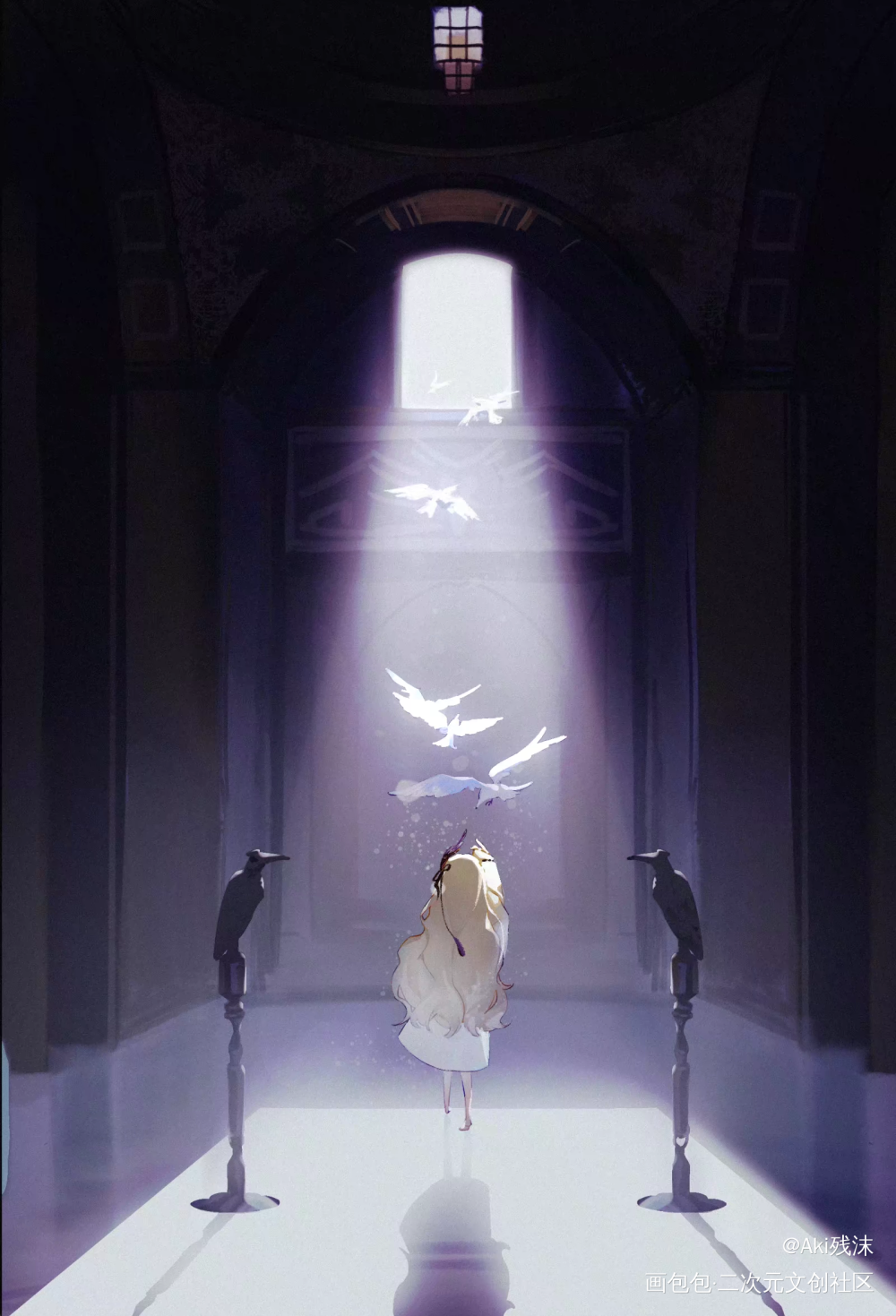 一些色彩打卡代餐图_厚涂日系插画oc绘画作品