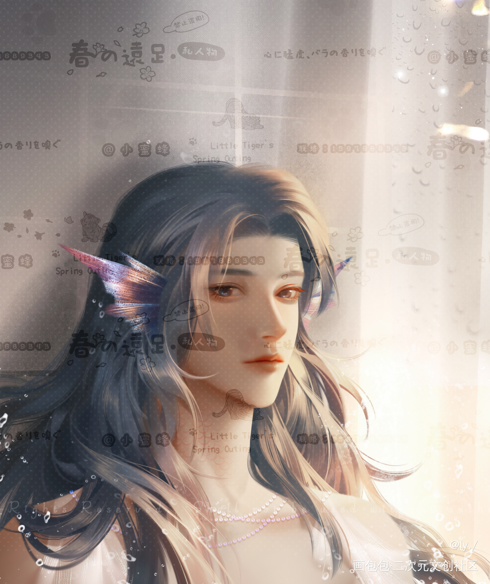 李简|迷情_你却爱着一个傻逼188男团李简绘画作品