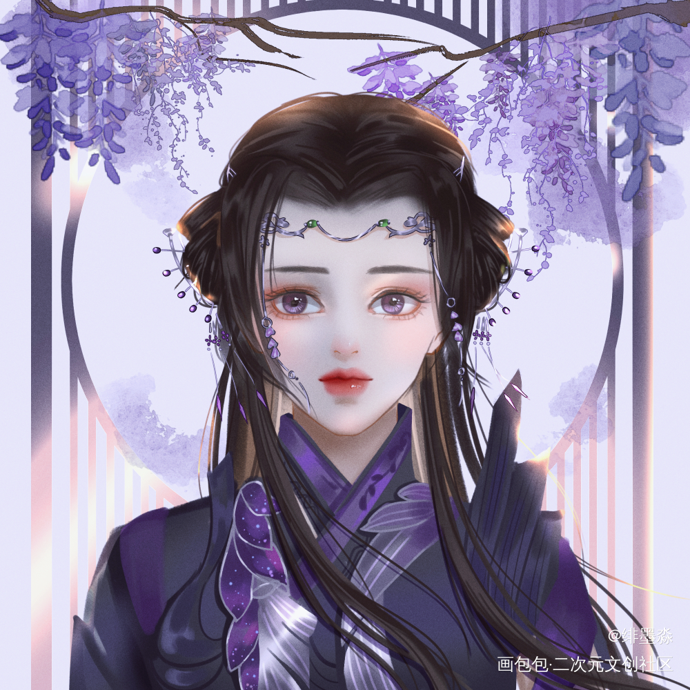 【头像】择芳花姐_剑网3古风厚涂头像板绘绘画绘画作品