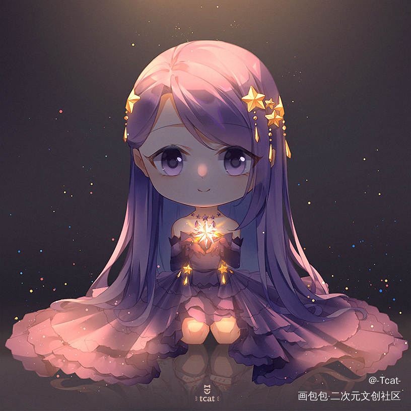 闪耀暖暖_闪耀暖暖平涂日系Q版头像绘画作品