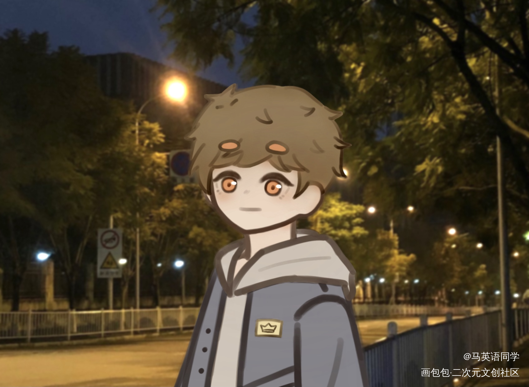 小白生日快乐U3U_小白杨白新羽绘画作品