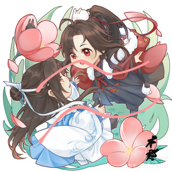 开授权用_魔道祖师忘羡古风q版我要上首推绘画作品