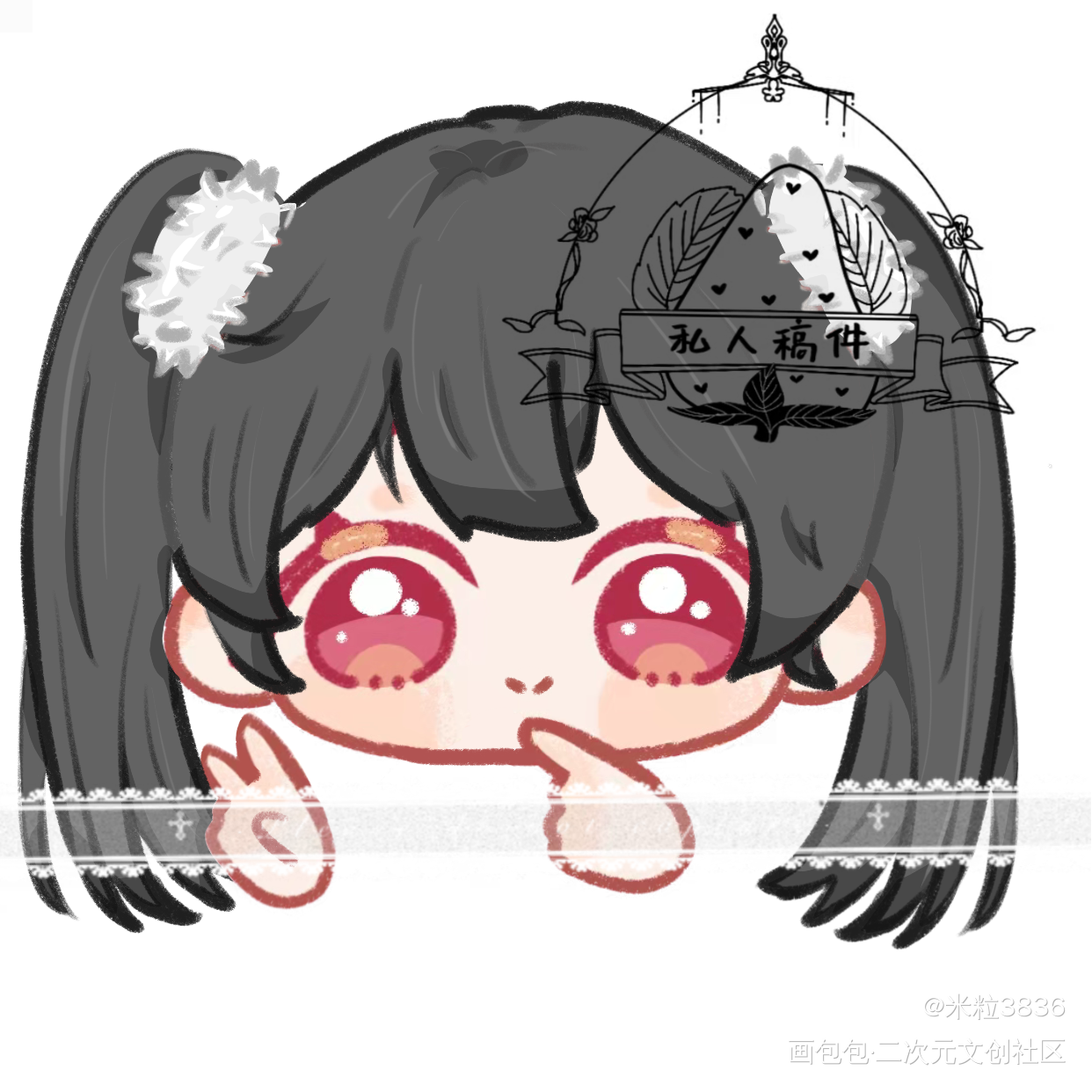 单主稿子_平涂Q版绘画作品