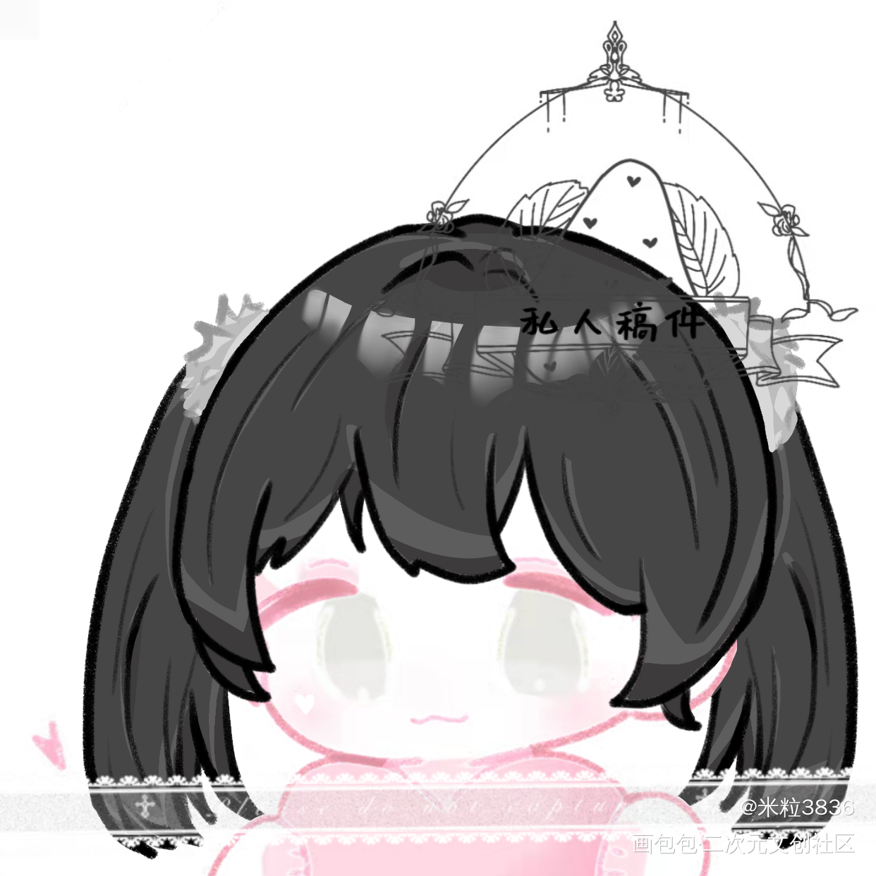 单主稿子_平涂Q版绘画作品
