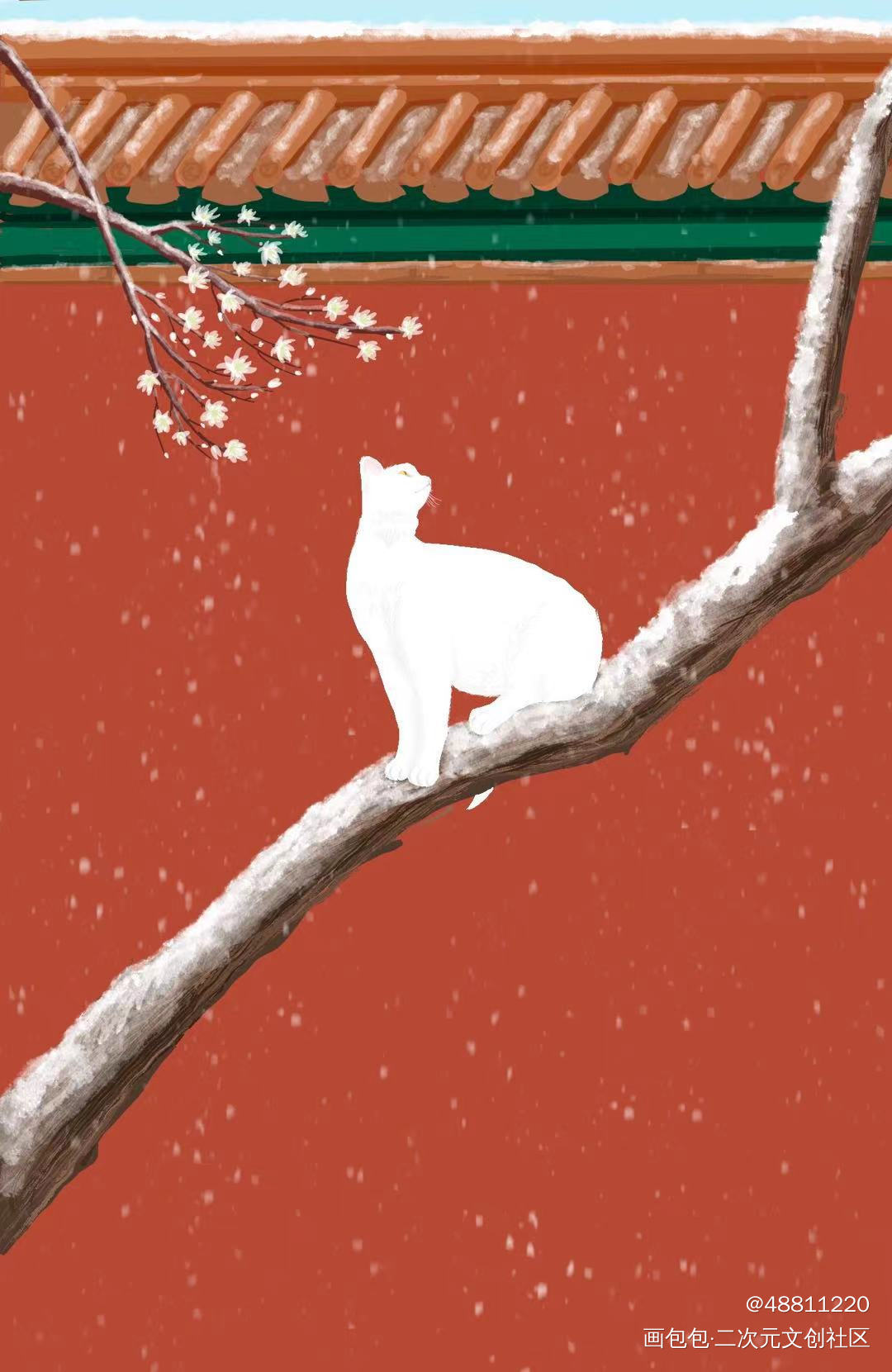 踏雪探春_平涂绘画作品