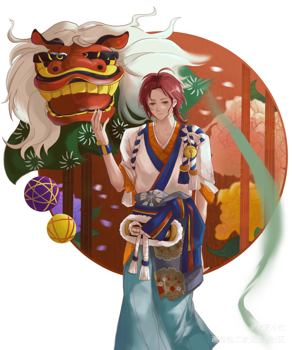 太神乐_偶像梦幻祭平涂衣更真绪绘画作品