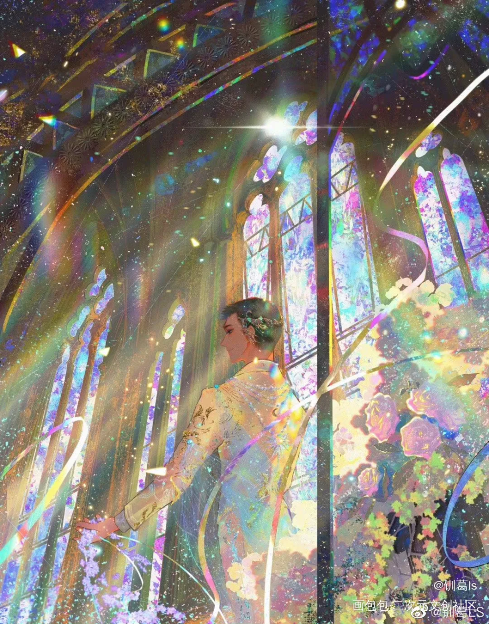 教堂_小白杨188男团俞白白新羽绘画作品