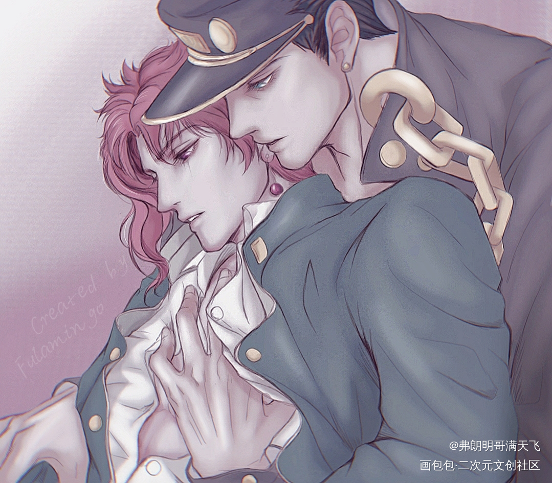 jojo的奇妙冒险承花空条承太郎花京院典明同人指绘jojojojo绘画作品