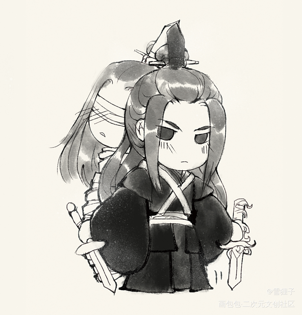 关于双道长定制授权做个小调查_魔道祖师宋岚晓星尘Q版同人双道长绘画作品