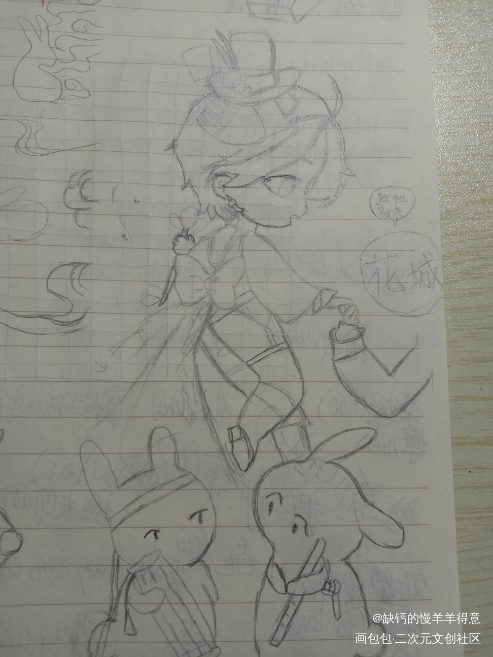 _天官赐福手绘绘画作品
