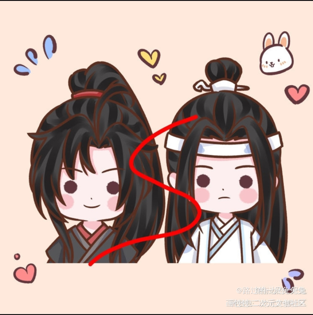 忘羡_魔道祖师忘羡墨香铜臭绘画作品