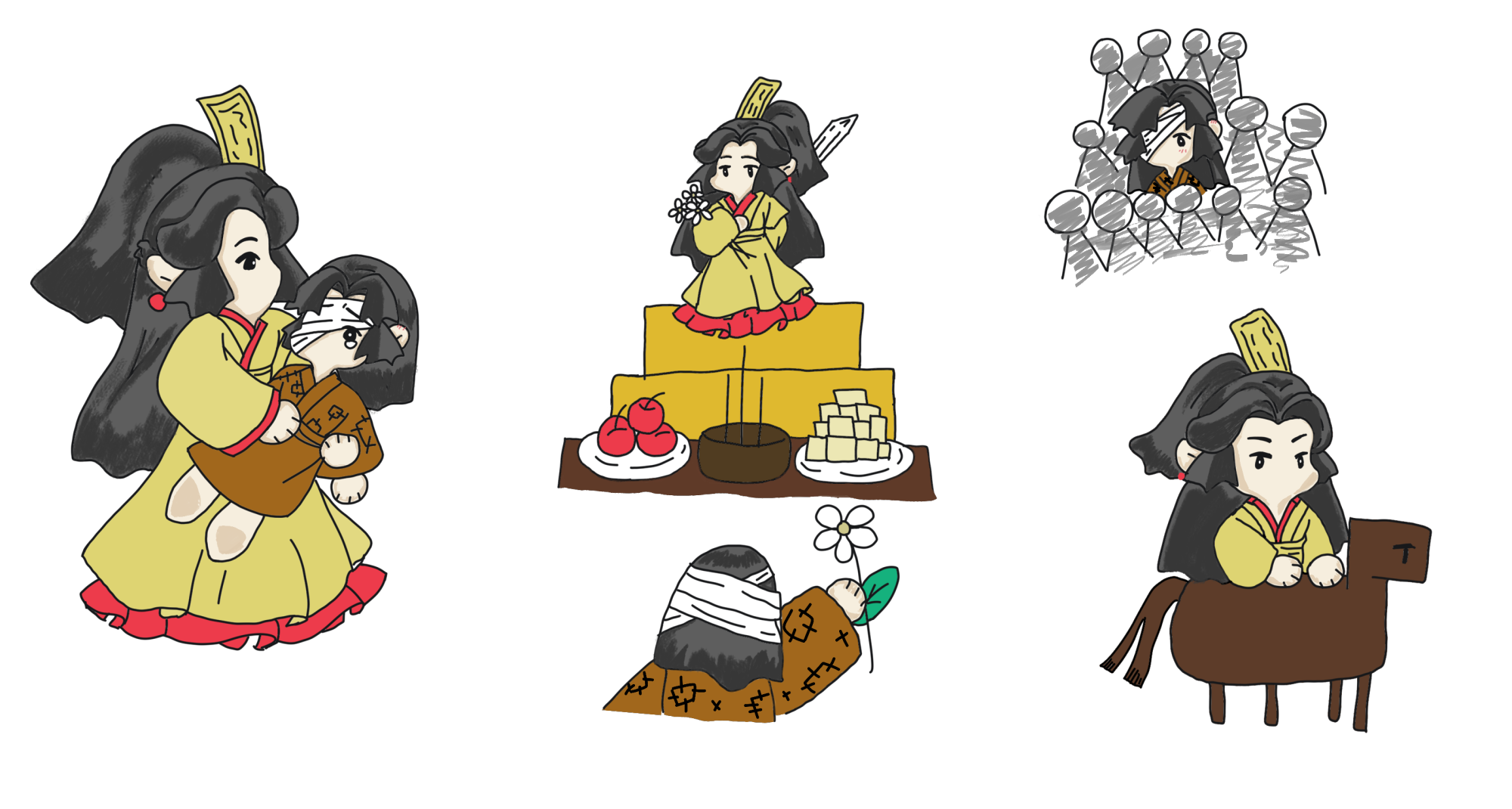 _天官赐福花怜谢怜花城绘画作品