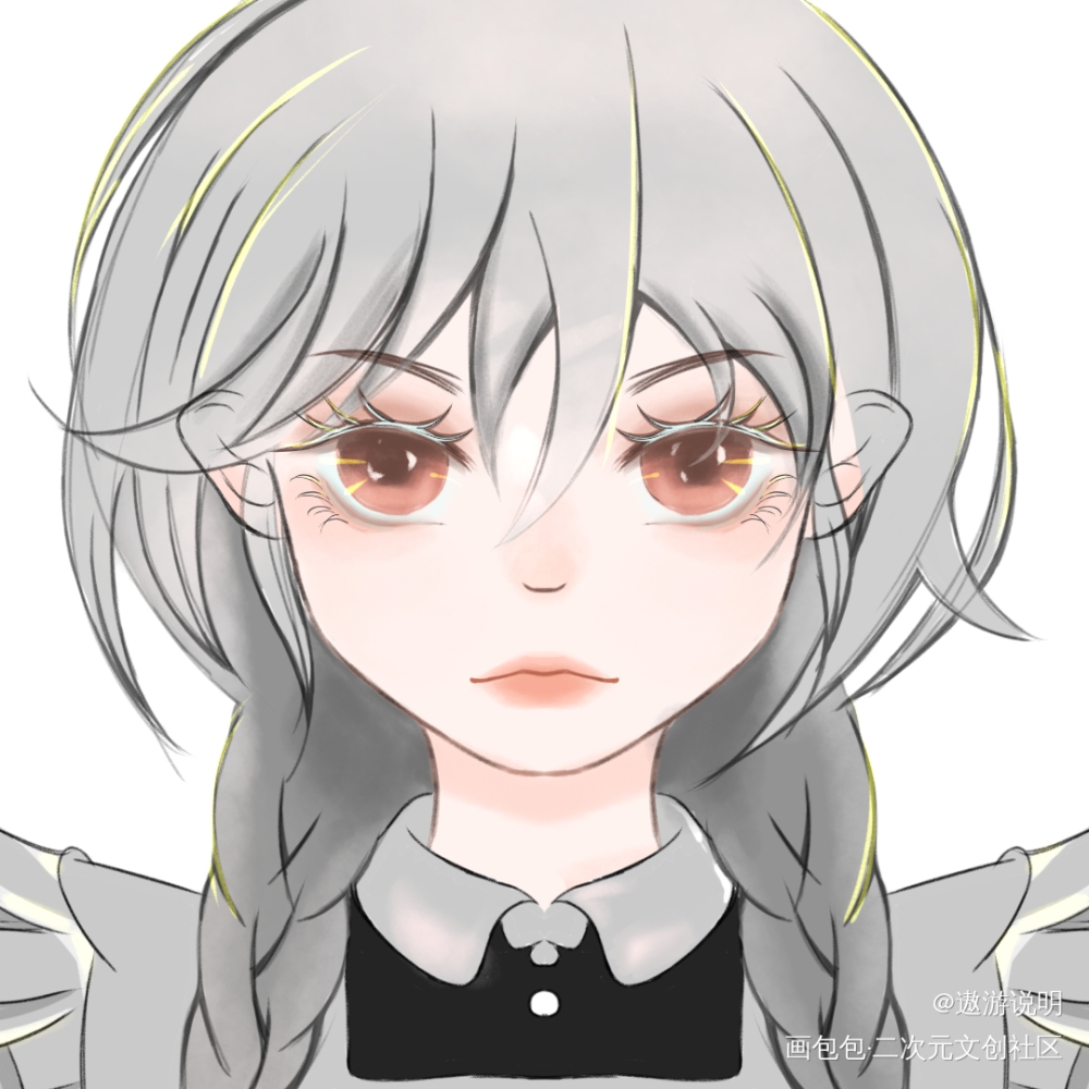 呜呜闺女_平涂日系绘画作品