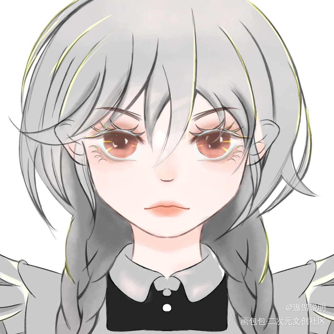 呜呜闺女_平涂日系绘画作品