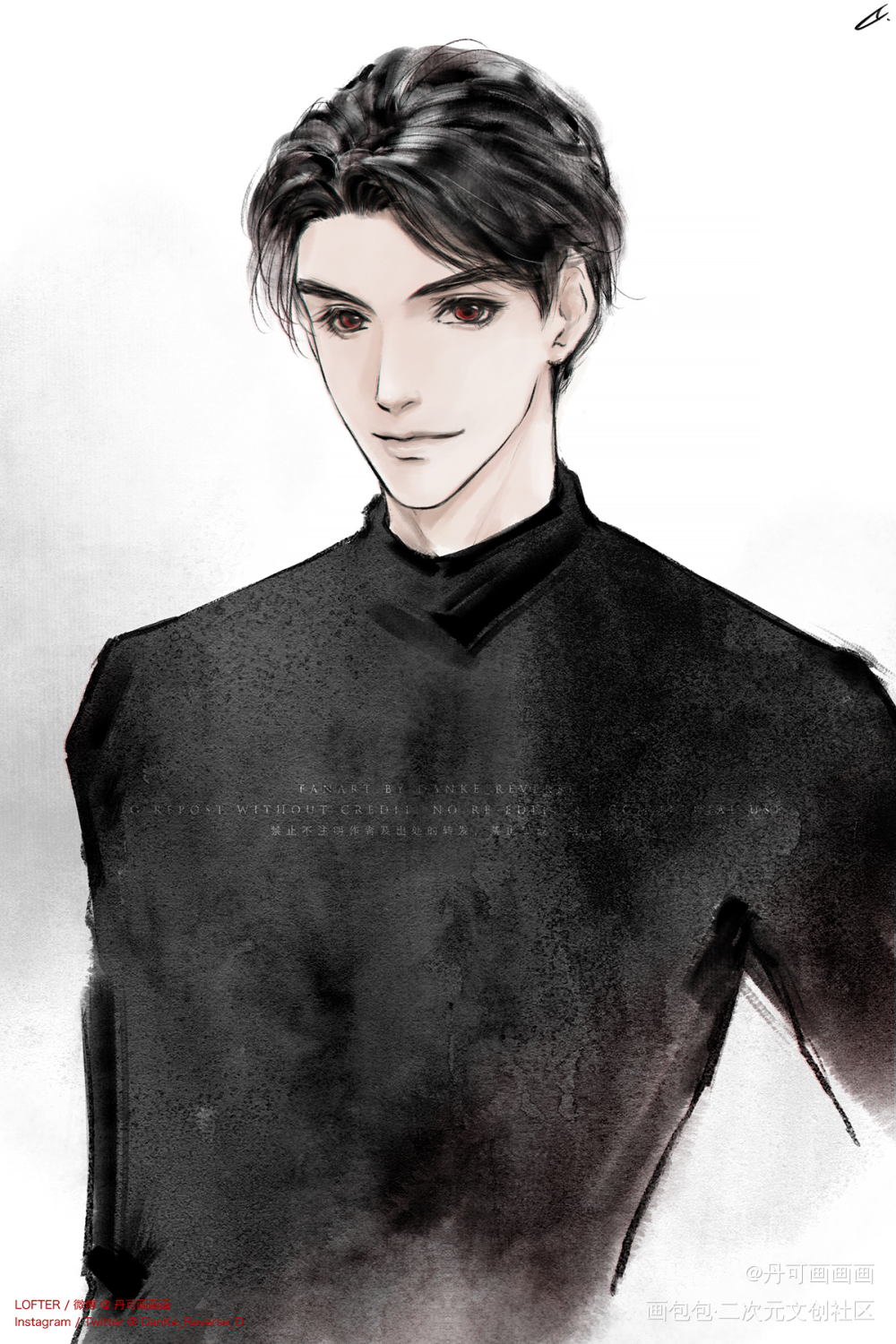 给贺宝梳个头_病案本贺予绘画作品