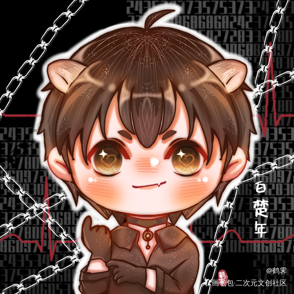 白楚年白狮alpha_Q版白楚年ABO人鱼陷落指绘绘画作品