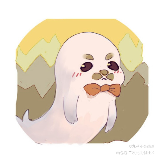 无奖竞猜_平涂日系Q版头像摸鱼原创绘画作品