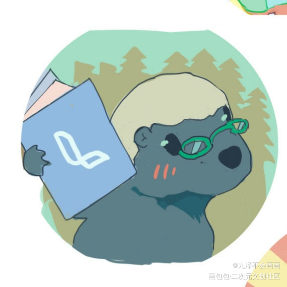 无奖竞猜_平涂日系Q版头像摸鱼原创绘画作品