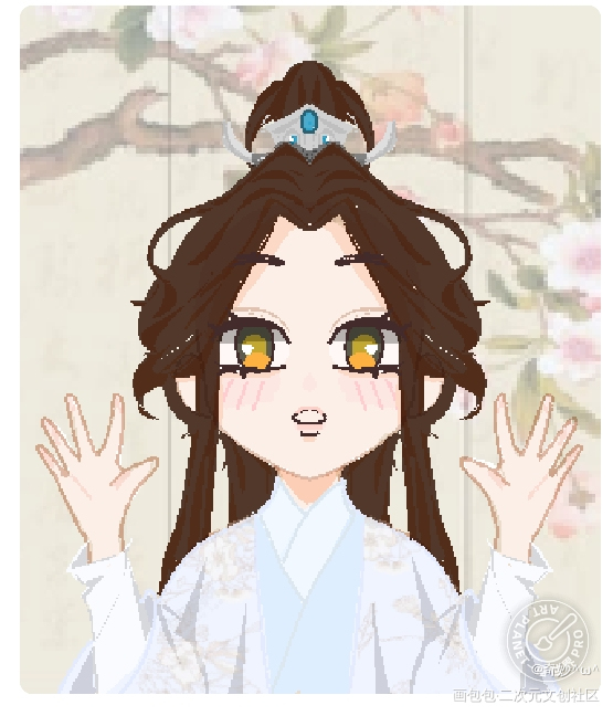 晚宁真的好可爱_二哈和他的白猫师尊燃晚Q版绘画作品