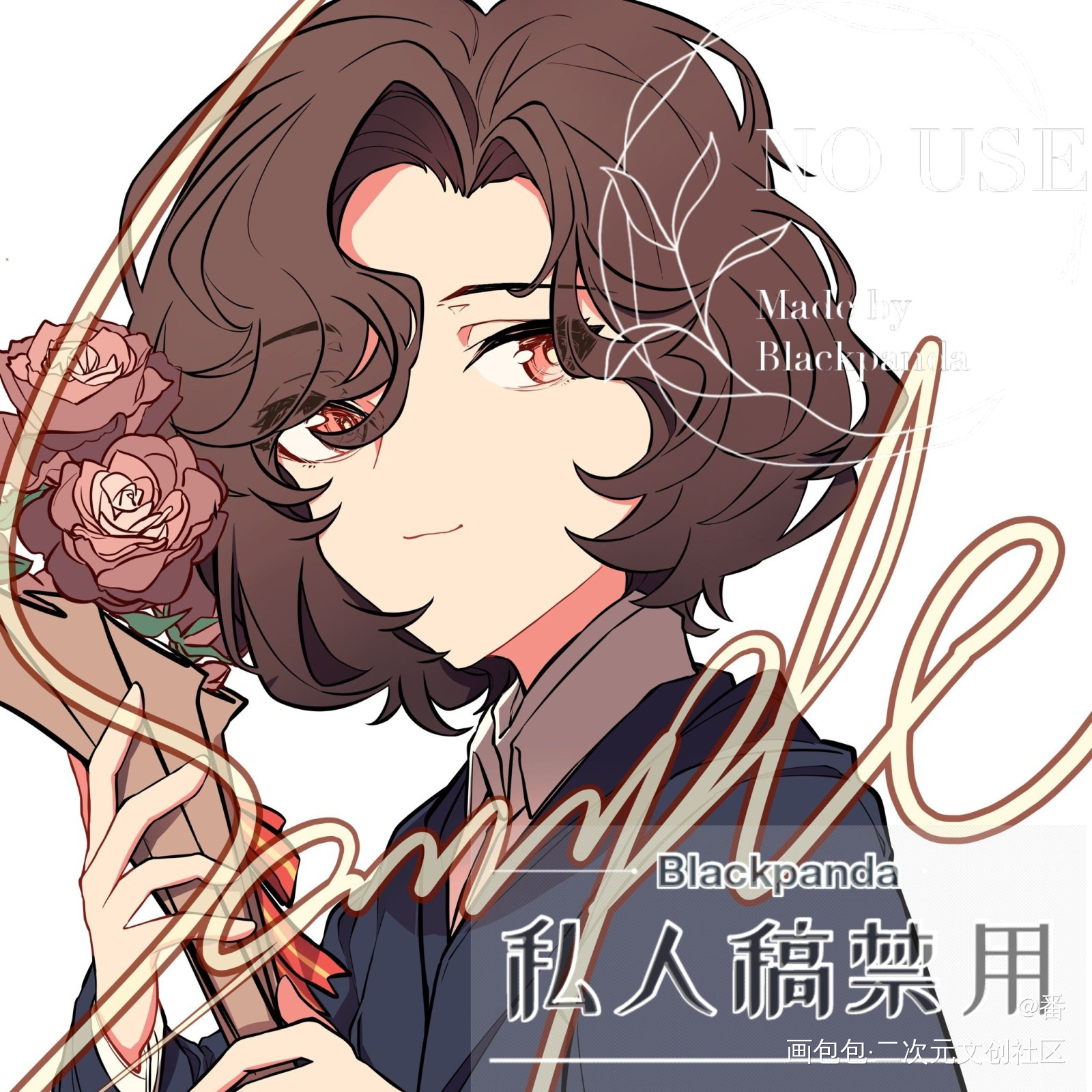 稿件存档_平涂头像绘画作品