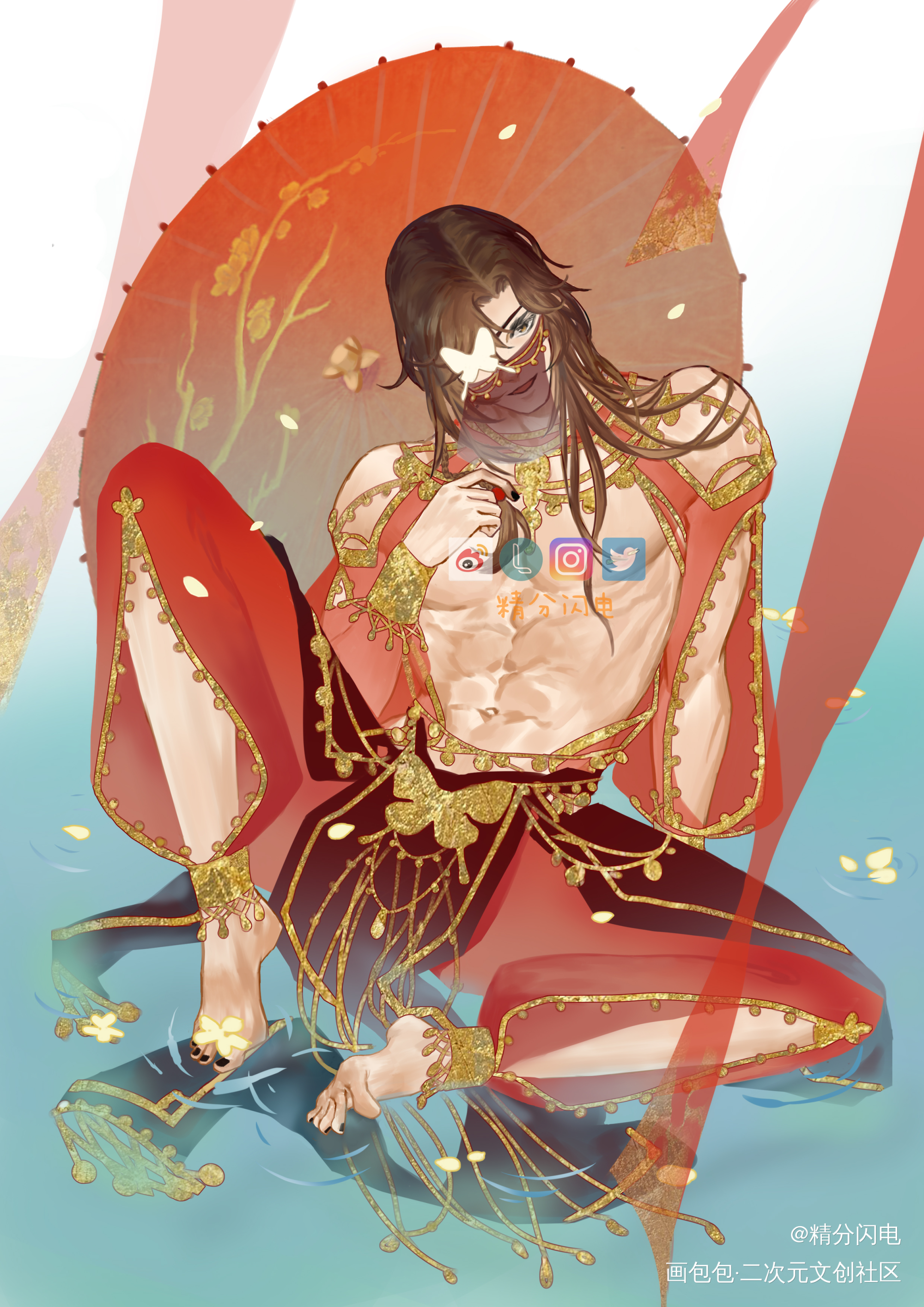 花花：哥哥快来˶⚈Ɛ⚈˵_天官赐福天官赐福动画花怜谢怜花城同人花城谢怜天官赐福漫画魔道祖师，天官赐福墨香铜臭绘画作品