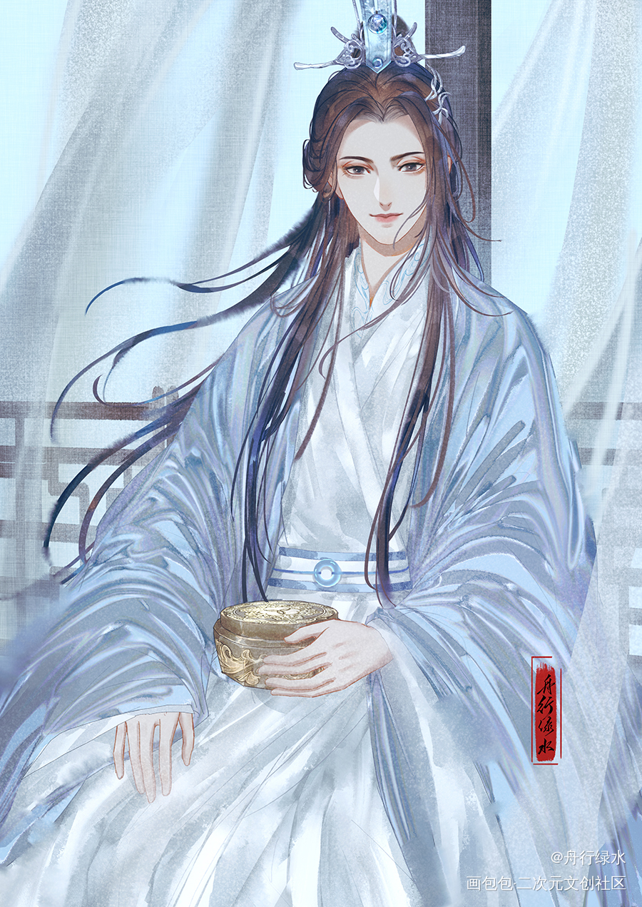乌行雪_不见上仙三百年平涂插画同人乌行雪木苏里绘画作品