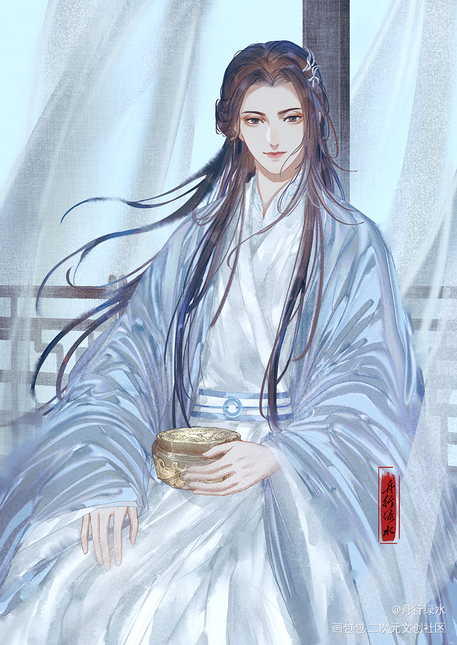 乌行雪_不见上仙三百年平涂插画同人乌行雪木苏里绘画作品
