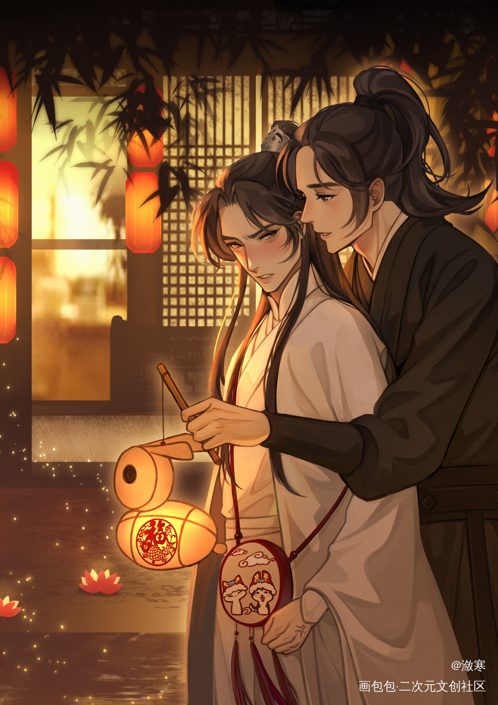元宵节快乐！_二哈和他的白猫师尊燃晚墨燃楚晚宁古风我要上首推插画同人绘画作品