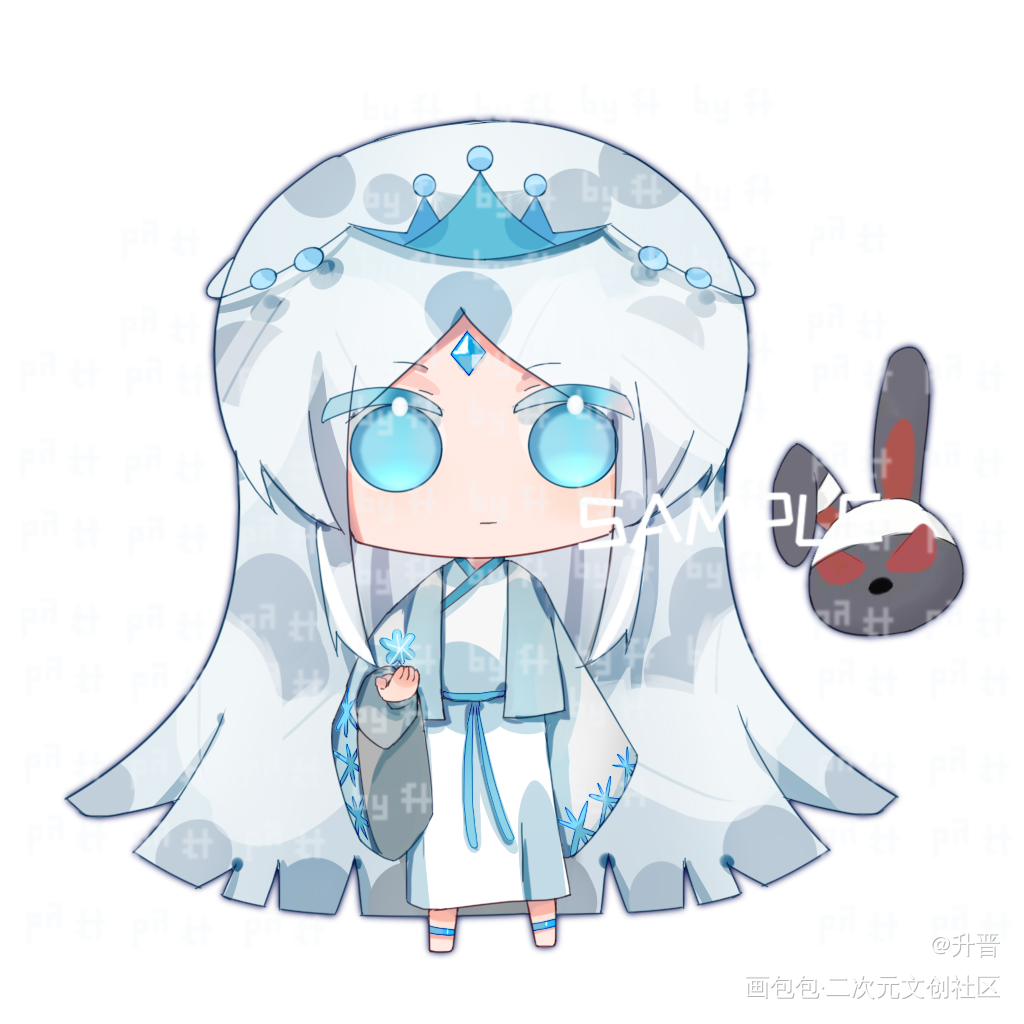 稿_平涂Q版摸鱼人设同人约稿板绘绘画oc绘画作品