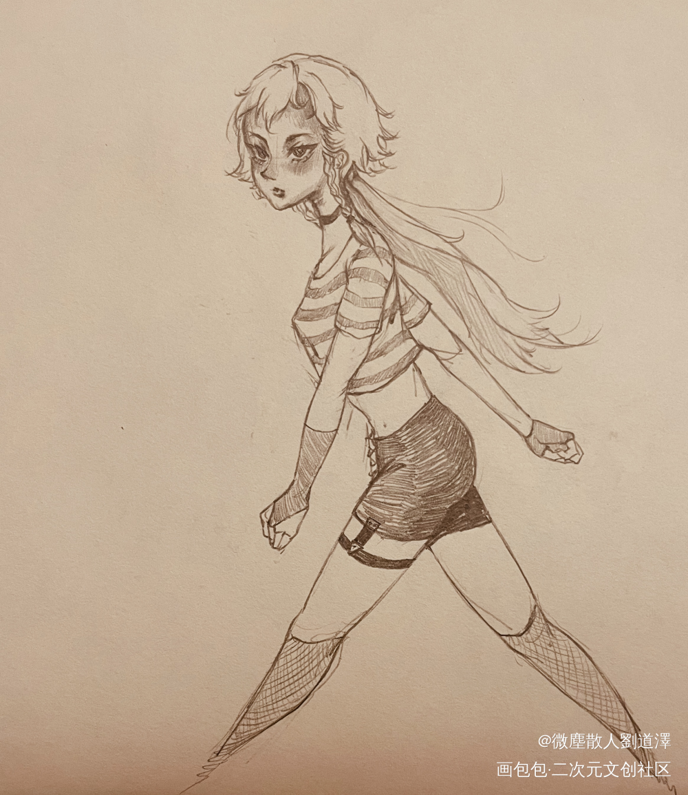 摸個我的自設_手绘原创oc绘画作品