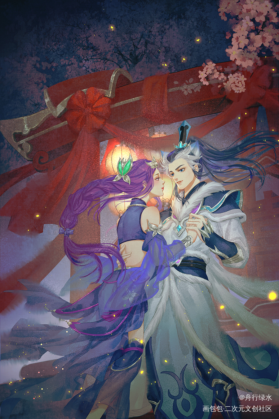 杀破狼x巫蛮儿_杀破狼梦幻西游手游狼蛮巫蛮儿平涂插画绘画作品