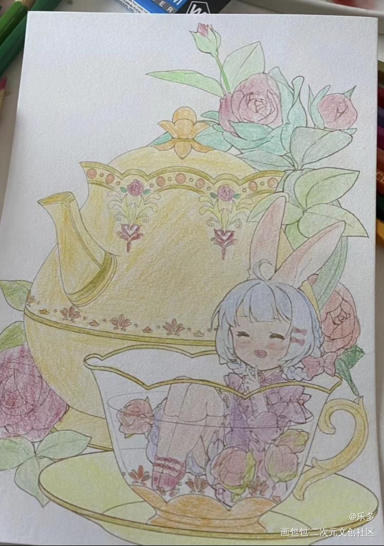 下午茶_Q版绘画作品