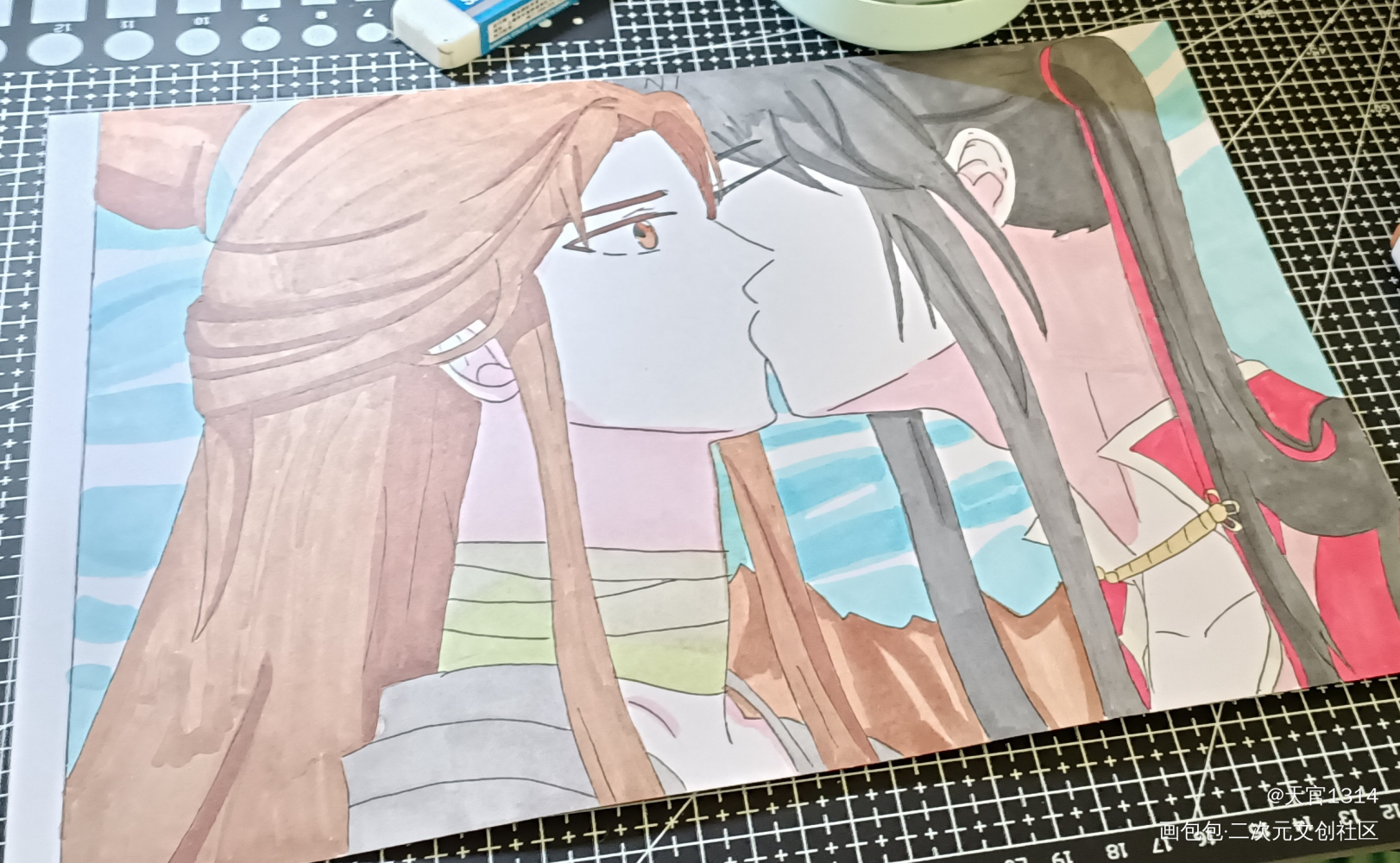 是临摹的_天官赐福绘画作品