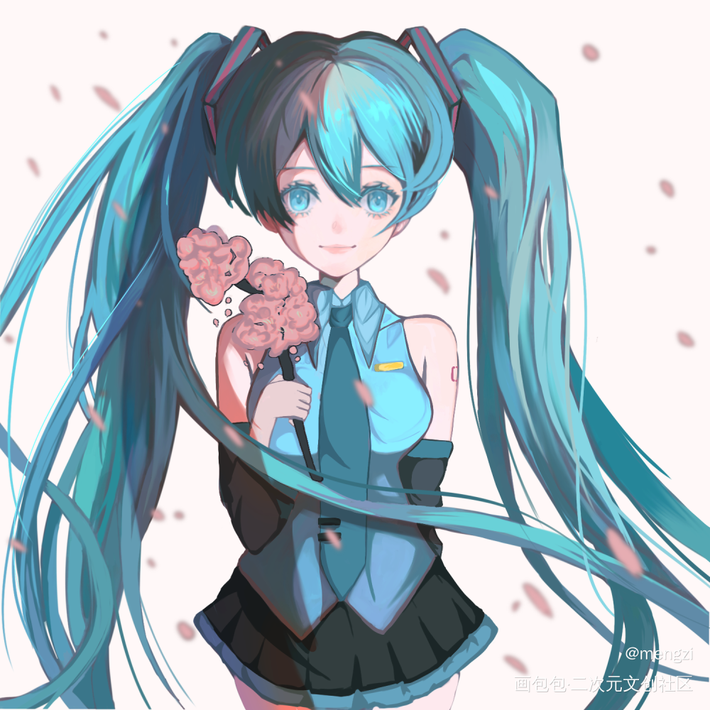 摸鱼～miku_初音未来摸鱼原创绘画作品