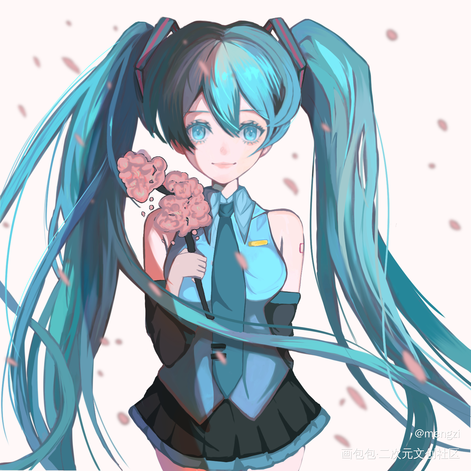 摸鱼～miku_初音未来摸鱼原创绘画作品