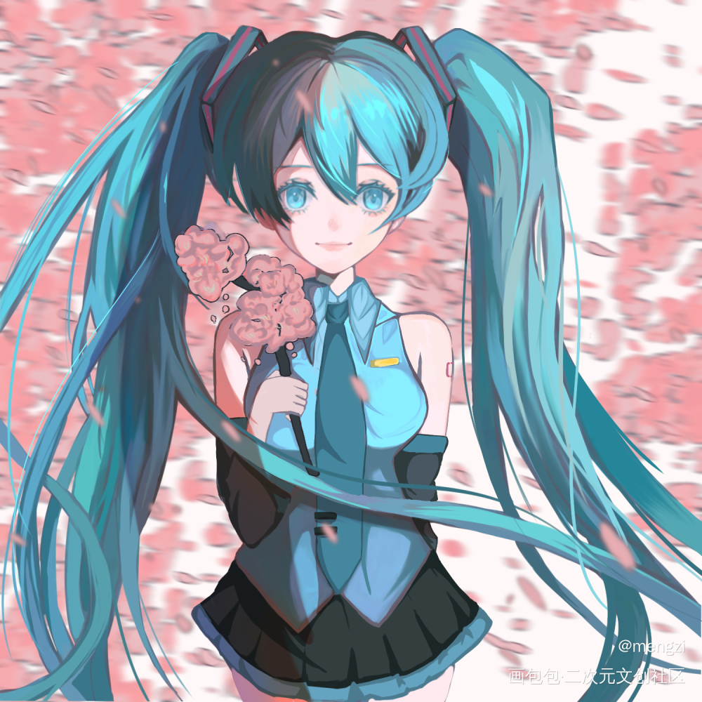 摸鱼～miku_初音未来摸鱼原创绘画作品