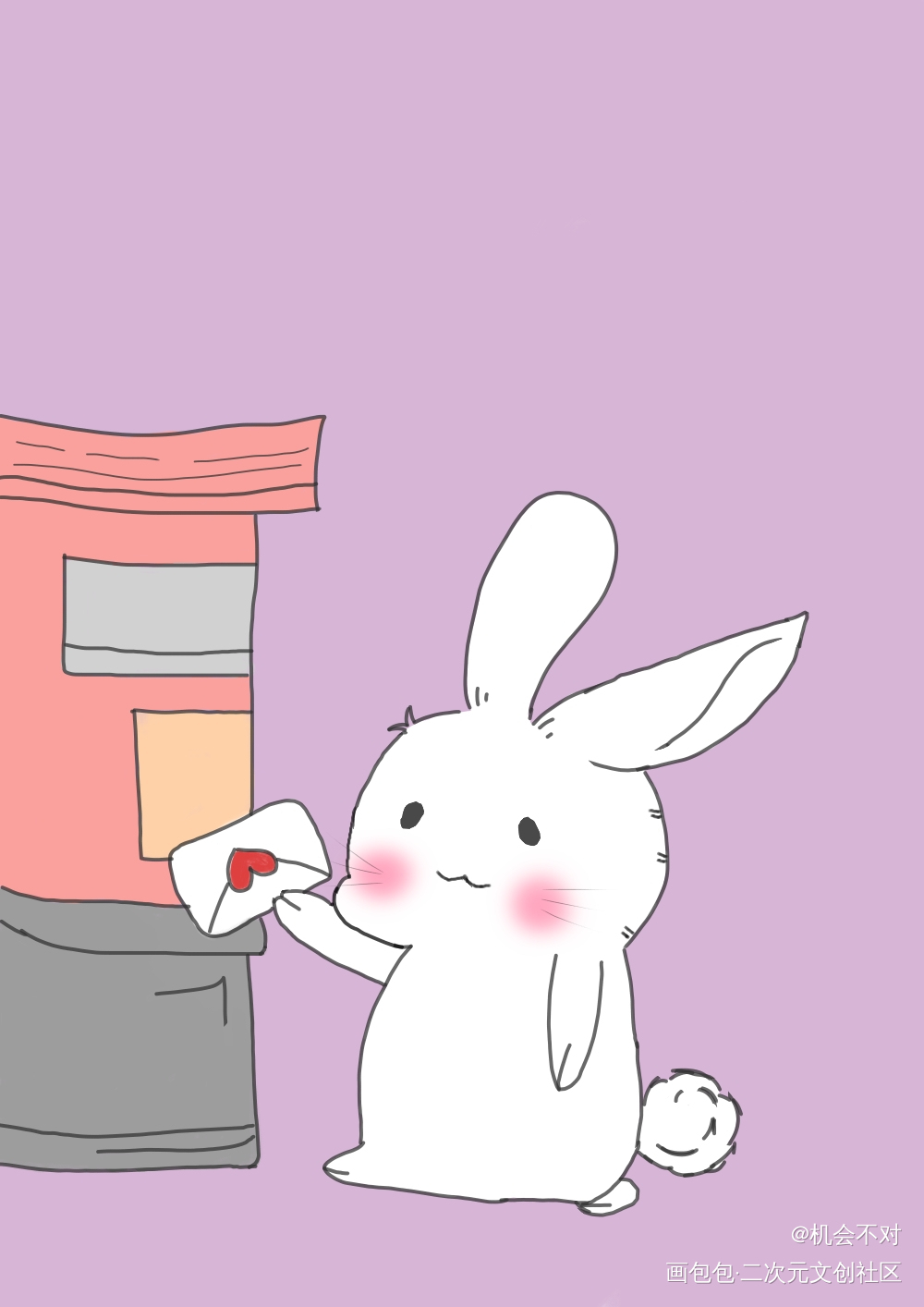 寄出一封关于春天的信_绘画绘画作品