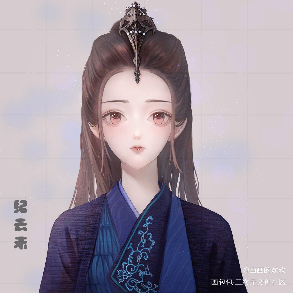 一边追剧，一边画画_伪厚涂古风日系Q版与君初相识板写绘画作品